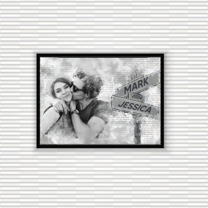 Personalized "Custom Photo" Couple Poster – A Meaningful Gift for Couples