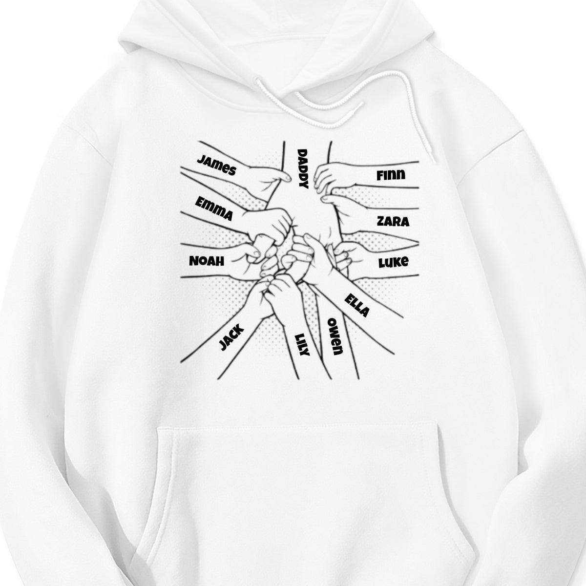 Personalized "Hand In Hand, I Will Always Protect You All" T-Shirt – A Meaningful Gift for Dad, Mom, Grandpa & Grandma