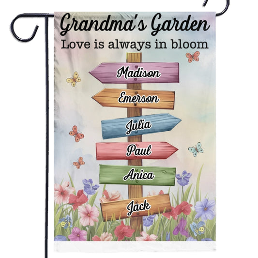 A Mother’s Love Is Endless - Family Personalized Custom Flag - Mother's Day, Gift For Mom, Grandma